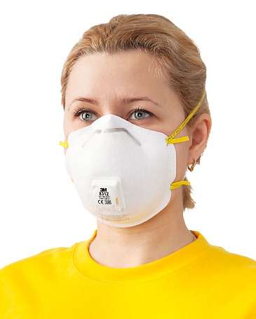 3M™ 8312 filtering half mask (respirator) for protection against dust and mists (with exhalation valve) (FFP1, up to 4 MAC)