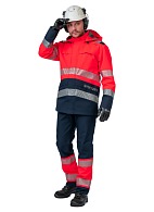 FLAMEGUARD  work suit for protection against oil, petroleum products, limited flame exposure, acids and alkalis, antistatic, waterproof, hi-vis, GORE-TEX PYRAD&reg;