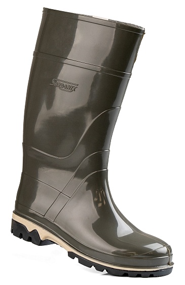 PREMIUM women s protective knee high boots made of PVC with a metal toe cap Technoavia