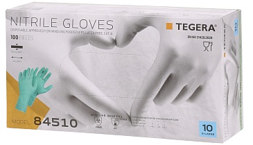 TEGERA® 84510 4mil 0.10mm Thickness Nitrile Premium Disposable Single Use Gloves