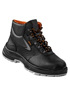 BUILD high ankle leather boots with metallic toe cap and metallic puncture resistant insert