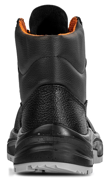 BUILD high ankle leather boots with metallic toe cap and metallic puncture resistant insert