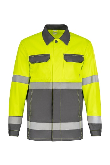 PROZHEKTOR hi-vis  work suit, fluorescent yellow and grey