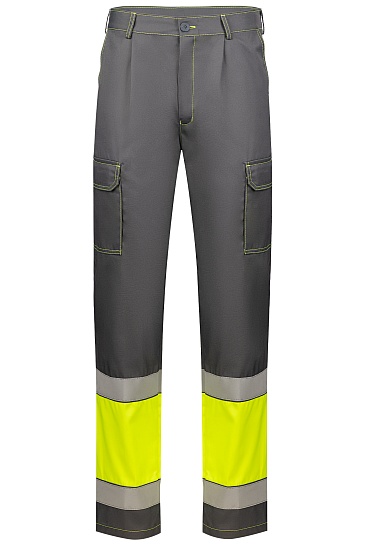 PROZHEKTOR hi-vis  work suit, fluorescent yellow and grey