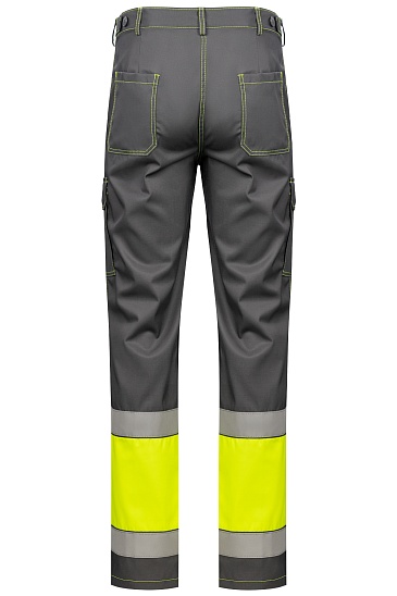 PROZHEKTOR hi-vis  work suit, fluorescent yellow and grey